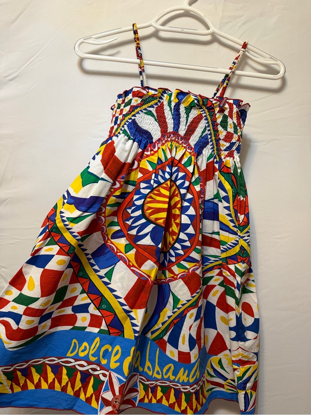 Dolce & Gabbana Colorful Smocked Sun Dress